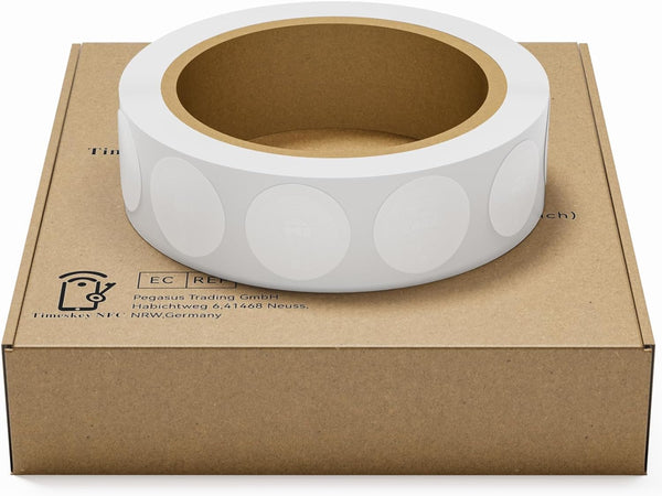 1000Pack- Tags Ntag215 NFC Sticker round Label (1 Inch Diameter) 504 B ...